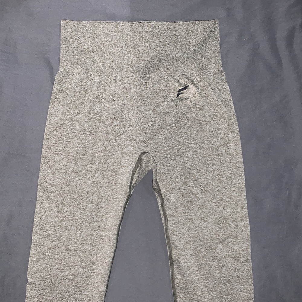 grey, high waisted workout leggings